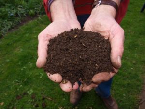 handful of compost, add to herb gardens