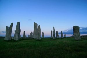 stone circle, sunny in the winter