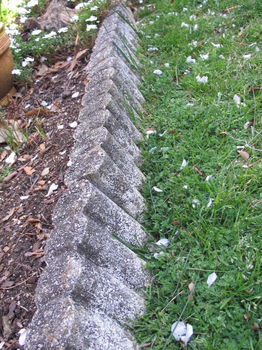 old concrete edging, quick tip #3