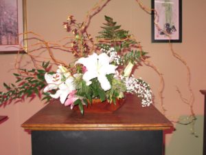 flower arrangement at the garden show