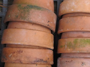 stack of clay pots
