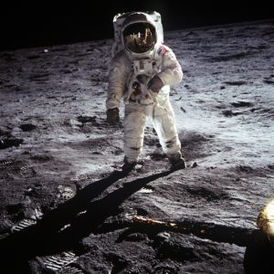 Buzz Aldrin on moon