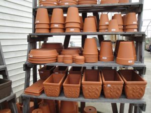 clay pots for herb gardens