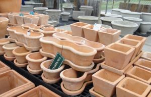small clay pots for herb gardens