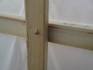 enclosing the porch, horizontal and vertical posts