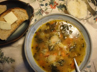 cool season gardens yield several kinds of herbs and greens for winter soups